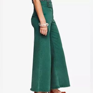EUC We The Free People Youthquake wide leg cotton twill pants trousers size 31